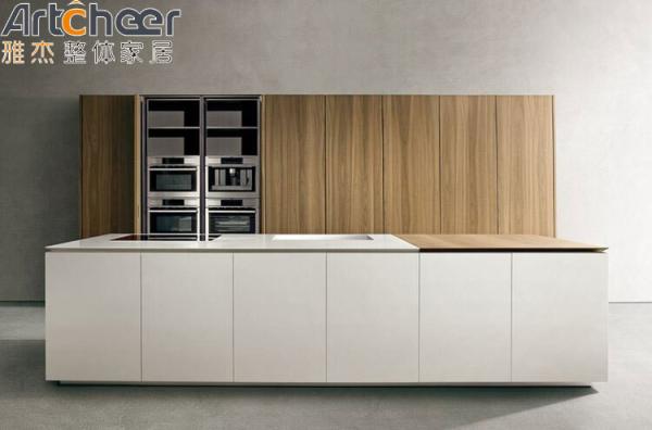 Armário de cozinha Design modular Tratamento de superfície de laca para móveis modernos de casa