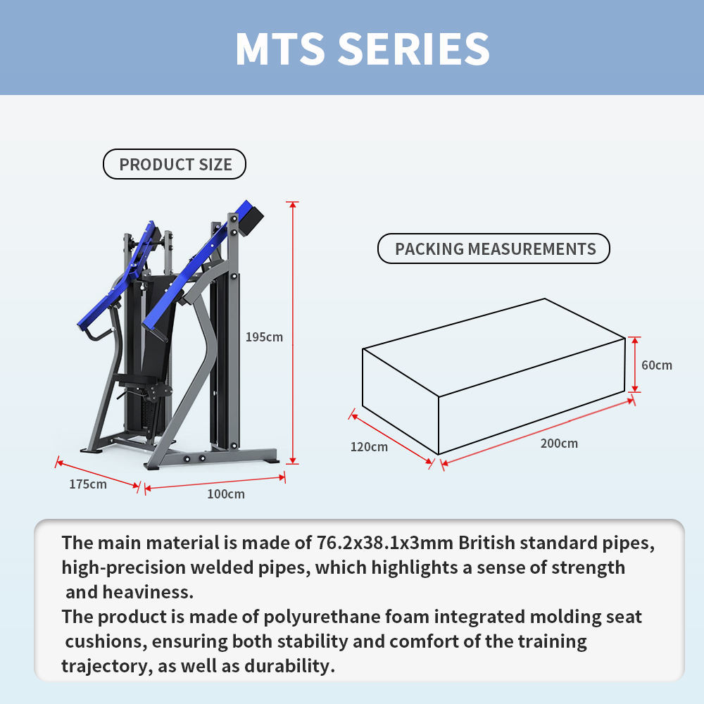 MTS 03 Incline Chest Press Machine | Commercial Pin Loaded Gym Chest Trainer