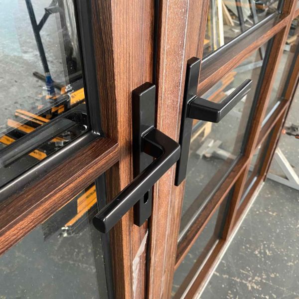 Puertas con bisagra de aluminio con arco de diseño francés