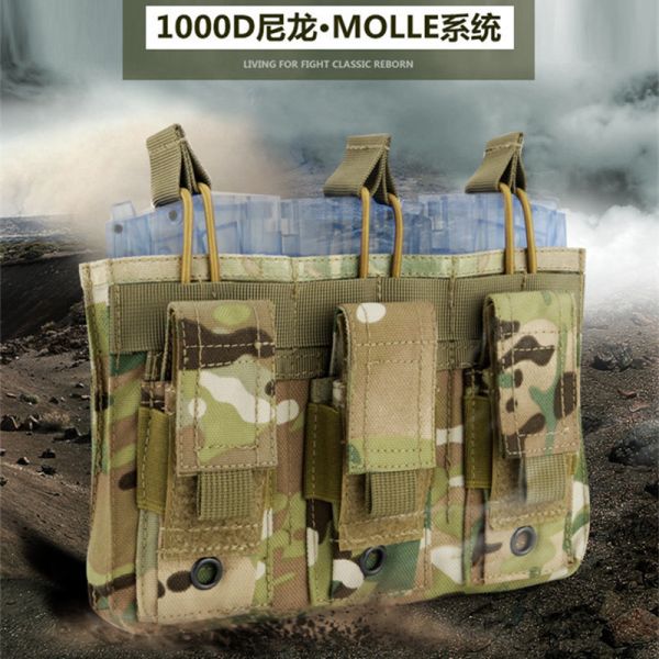 Molle Triple Mag Pouch Multifunctional Accessory Bag Outdoor Tactical Equipment Package