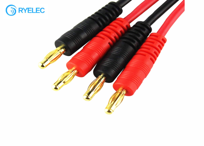 Durable Custom Cable Assemblies EC3 Male To 4mm Banana Charger Splitter Cable