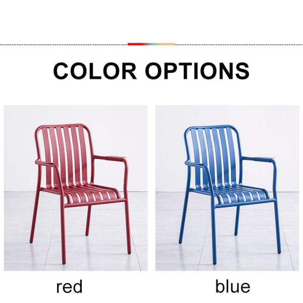 Aluminum Metal Patio Terrace Balcony Leisure Chair and Table Set Outdoor Armchairs