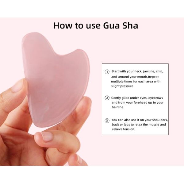 Ролик стороны модного кварца пинка ролика нефрита стороны Skincare каменный