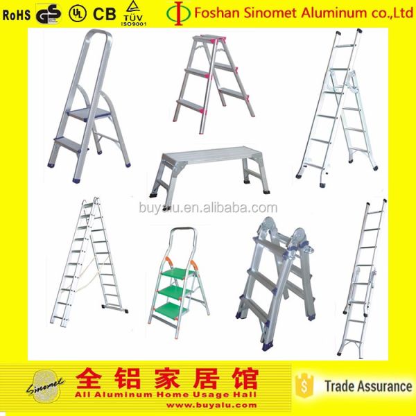 Silver Aluminum Hop Up Stool Platform Ladder For Car Washing