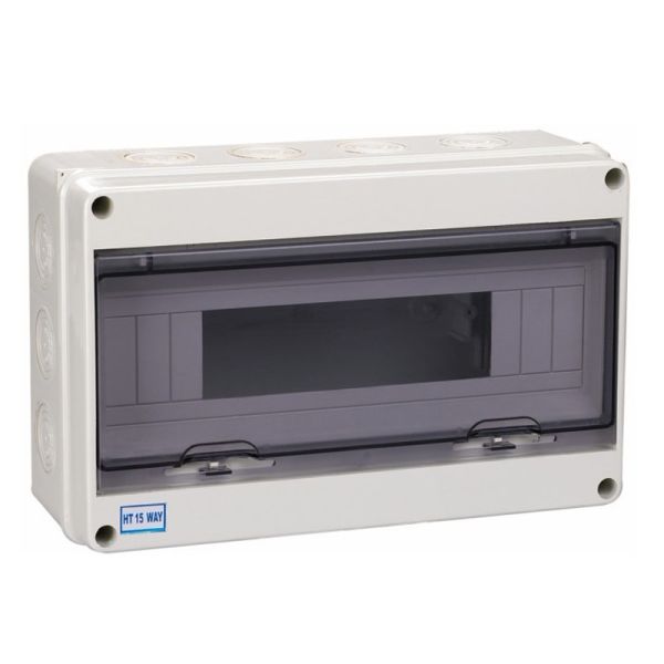 HT 15 Way IP65 Waterproof Outdoor Electrical Enclosure Distribution Plastic Switch Box