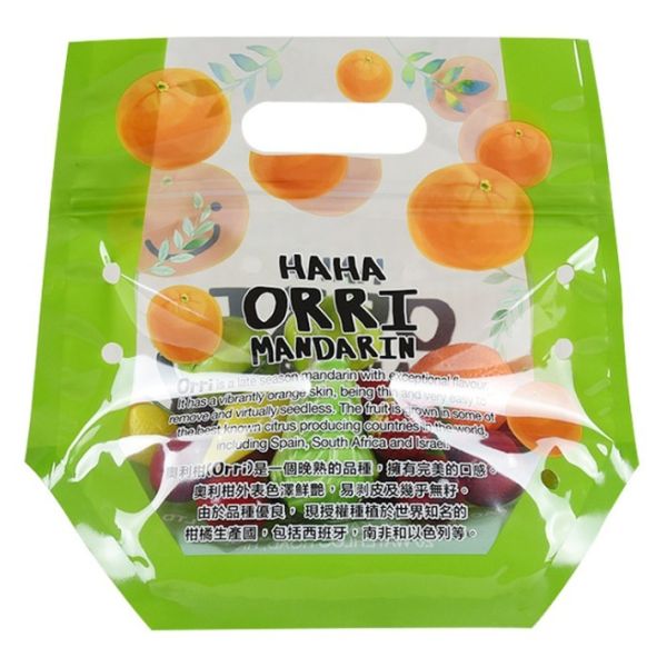 Customized Anti-Fog Fruit and Vegetable OPP Colorful Zipper Hanger Poly Bags with Gusset