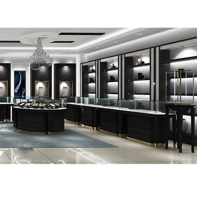 Customized Hot Sale Luxury Showcase Jewelry Display Stand Jewelry Display Kiosk Jewelry Showroom Layout and Design