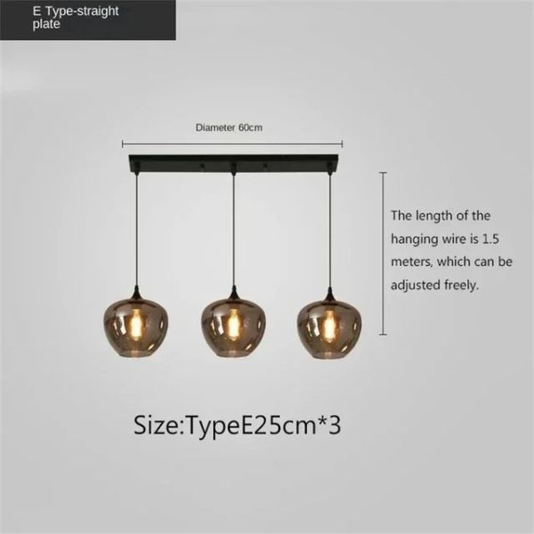 Modern Glass Chandeliers For Dining Tables Living Room Kitchen Office Coffee Hanging Lamp (WH-AP-679)
