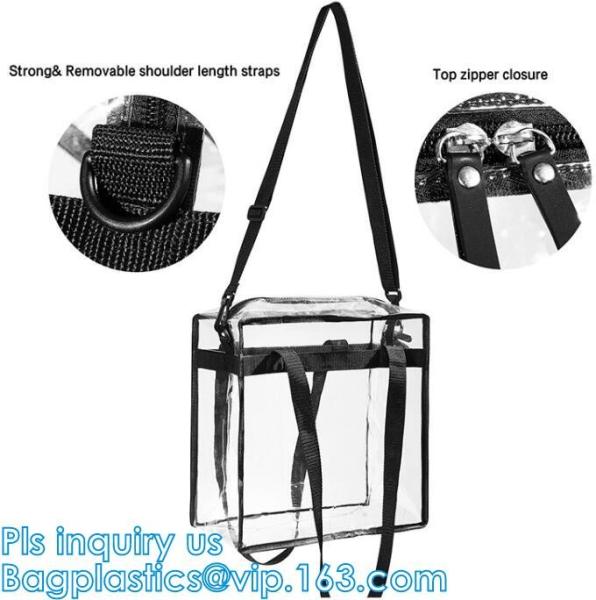 promotion pvc handle bag, customised shopping bags fashion clear pvc zipper bags transparent, clear plastic zipper bag w
