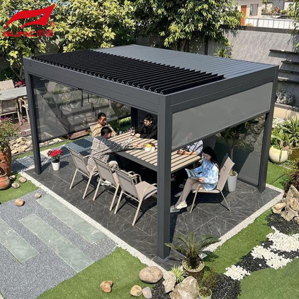Pergola rétractable en aluminium Produit de changement de jeu pour la conception de jardin
