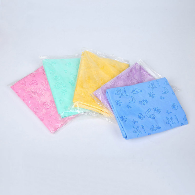 Machine Washable Embossed 26x17 Inch PVA Chamois Towel For Auto Detailing Car Wash Chain