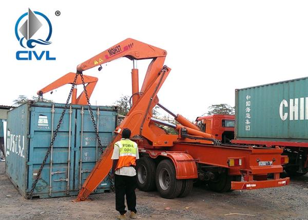 NEW Q345 Material Side Lifter 3 Axles Semi Trailer Truck Lift / Carry 20ft 40ft Container with 6x4 tractor