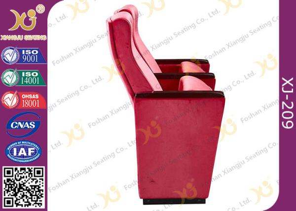 Red Acrylic Fabric Public Space Church Install Conference Room Chairs With Long Warranty