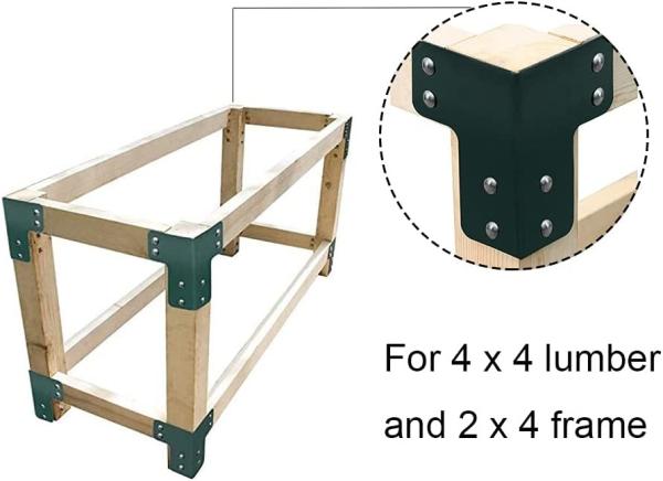 Support à un côté pour table de magasin lourde Support de coin en acier robuste en noir