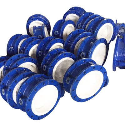PFTE Lined Ball valve Butterfly valve check valve  stop valve Fluorine lined pipe fittings for Acid Chemical Tank