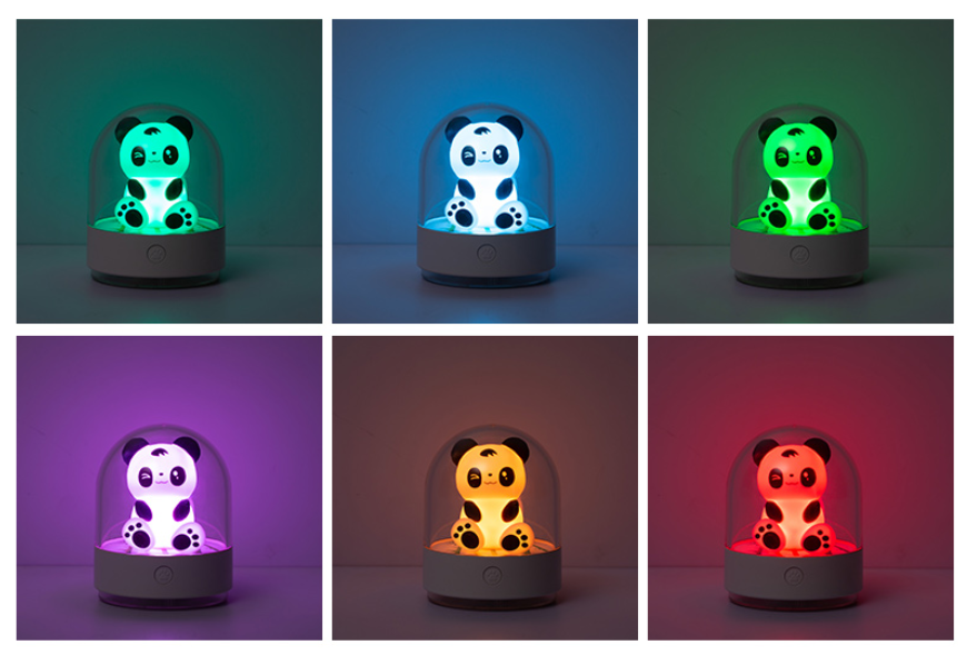 3.7V 1W Bedroom LED Night Light Panda Design USB Rechargeable