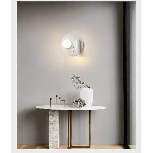 Bedside reading wall lamp acrylic ball Nordic bedroom bed board light living Bedhead wall light for hotel