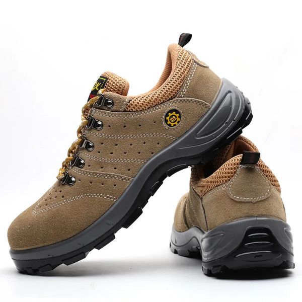 Zapatos de trabajo de cuero suede de PU Unisex Zapatos de seguridad para el otoño