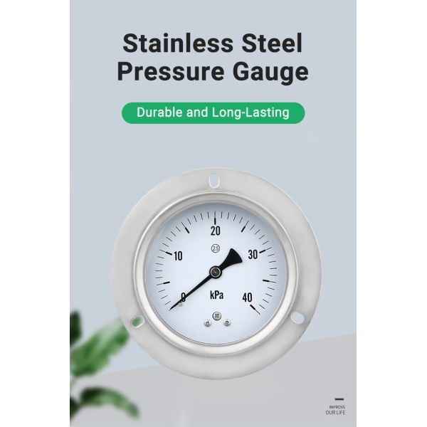 Manufactured Full Stainless Steel Axial Pressure Measuring Instruments for Industrial