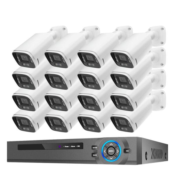 16 canaux personnalisés détection faciale extérieure H.265 4K 8MP câblé POE réseau IP CCTV système de caméra de sécurité à domicile