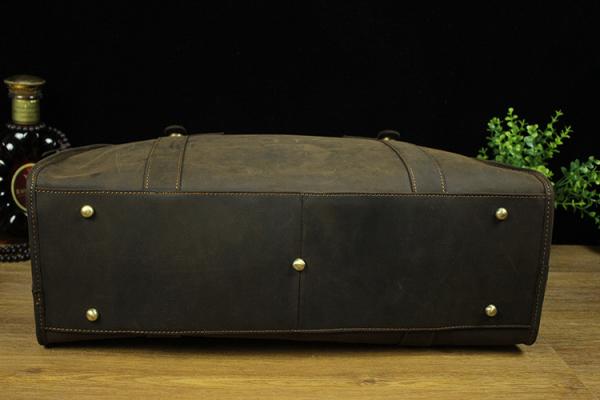 Saco de couro de couro real da bagagem de Crazy Horse dos sacos de Duffel para o curso LB02