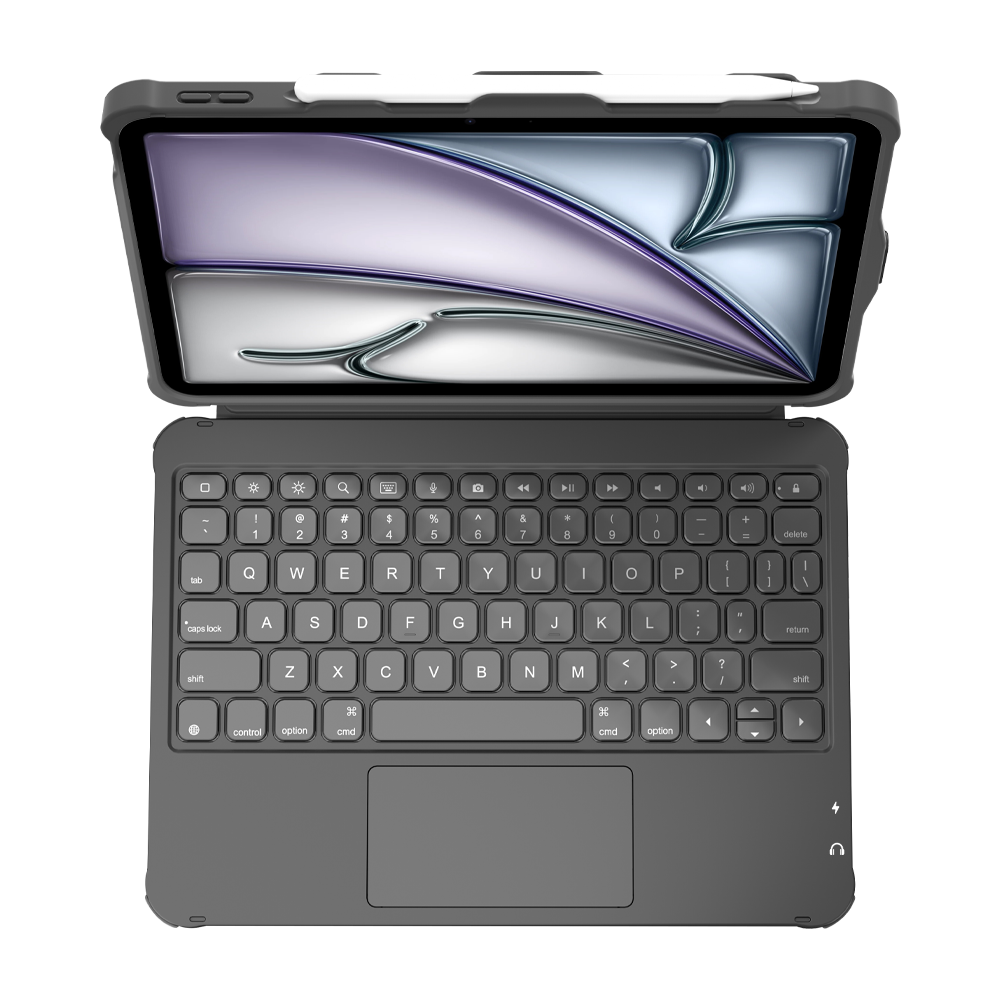 Business-Grade Rugged Keyboard Case for iPad A16 USB-C Port Wired Keyboard Cover Multi-Touch Trackpad Support Custom Logo