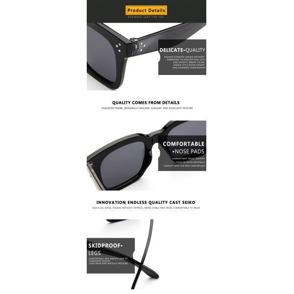 Brand Designer Retro Square Womens Hot Sale Sunglasses 146MM