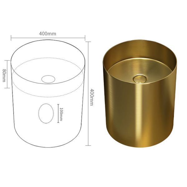 Freestanding Column Stainless Steel Pedestal Sink For Courtyard Hotel