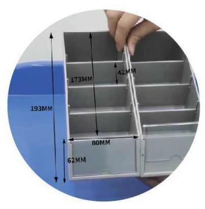 ABS  Medicine Trolley with double side drawers medical trolley cart 
