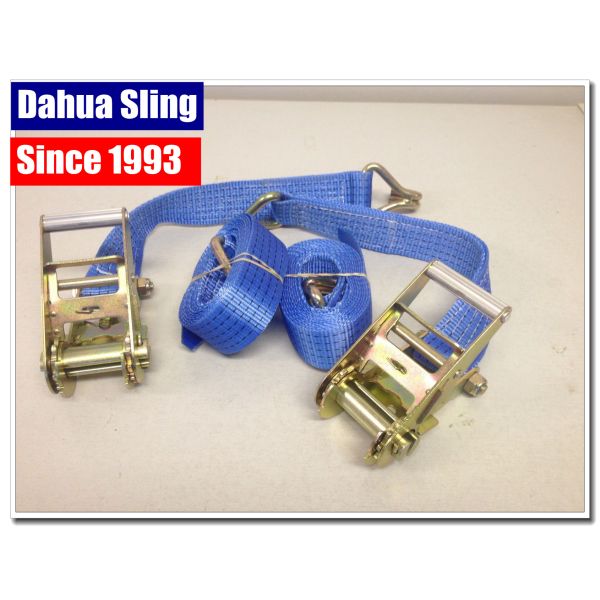 5 Ton Heavy Duty Ratchet Tie Down Straps For Lorry Lashing Wear Resistance