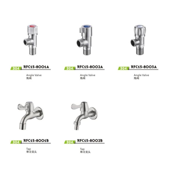 304 stainless steel water tap, angle valve stainless steel 8001-8002