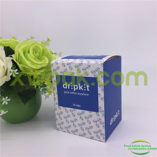 Samll Cardboard Paper Packing Box Custom Folding Design For Coffee Or Tea With Logo