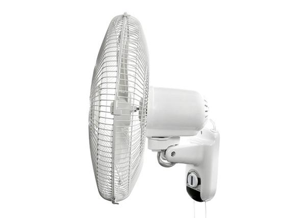 White Hyroponice Grow Room Electric Wall Fan Pull Chain 90 Degree Copper Motor