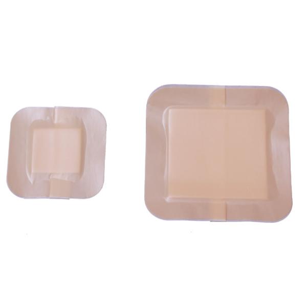 Laminated with PU Film wound Foam Dressing for elbow use or for trachea cannula use