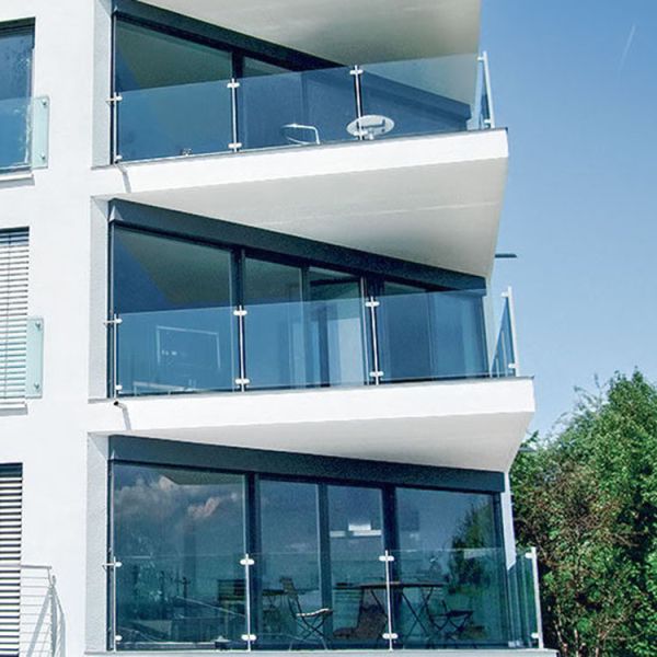 Customizable U Channel Glass Railing with Five Year Warranty and Tempered