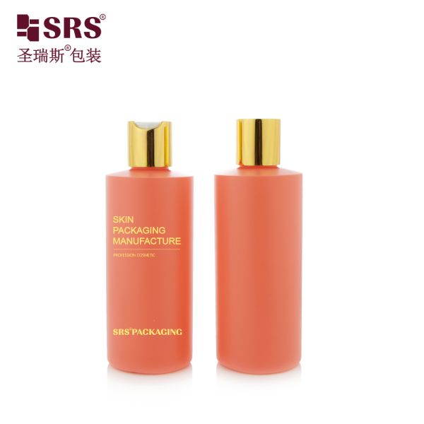 F250D55N24 250ML Plastic PET Bottle With Disc Screw Cap For Toner Lotion Serum Skincare Packaging