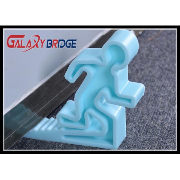 Funny Design Glass Door Stopper , Soft Plastic Man Glass Shower Door Holder PVC Blue Man Door Stopper