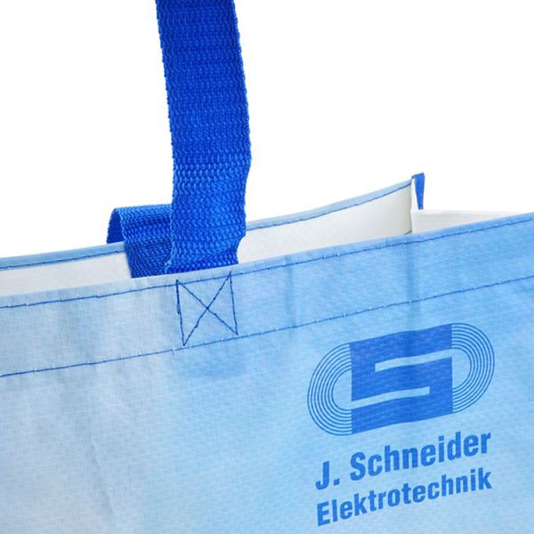 Large Capacity Plastic Woven Tote Bag Durable Custom Reusable Grocery Bags