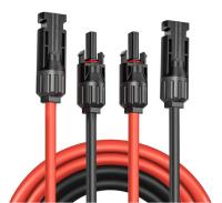 Cable d'alimentation de panneau solaire avec connecteur rouge isolant TPE