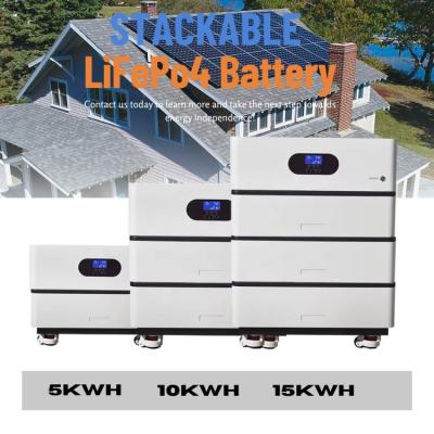 Customized Logo Stackable Lithium Battery Storage System 48v 300ah Lifepo4 Battery