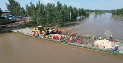 Equipamento pesado militar completo do pontão da ponte de pontão do comprimento 104m