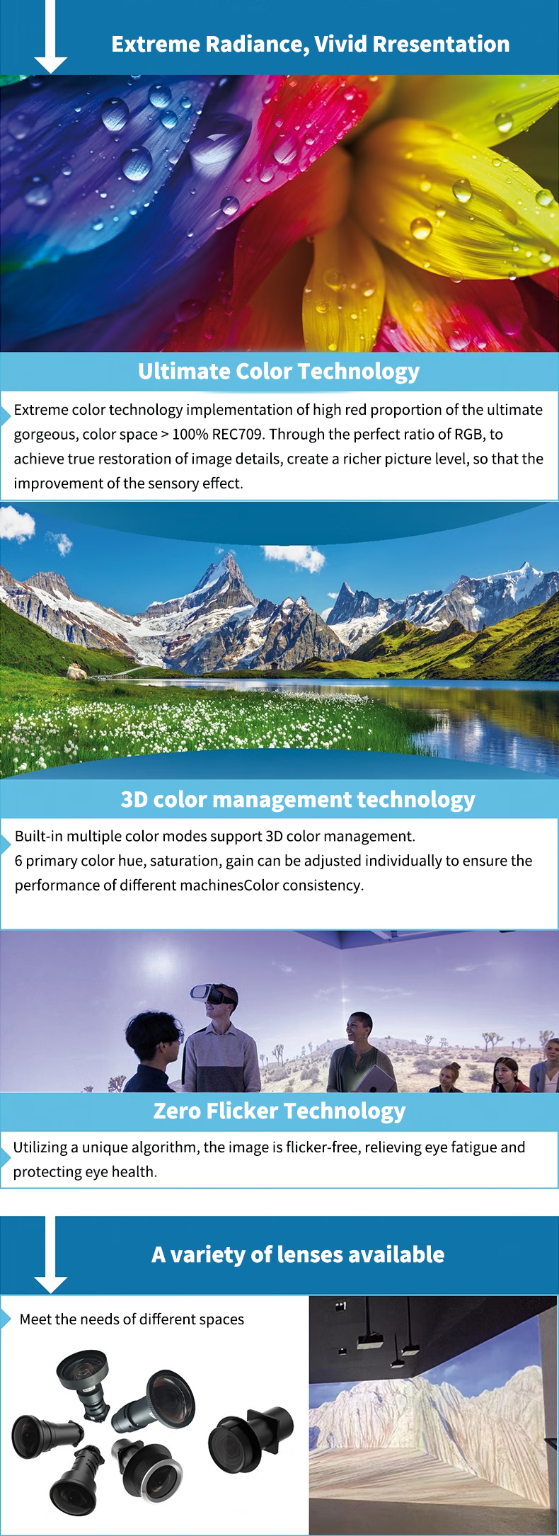 Flyin 5500 Lumen DLP Laser Projector WUXGA High Resolution 4K Active 3D Presentation 0.8 DMD Chip For Precise Imaging Manual Focus Lens Shift For A Flexible Projection Experience