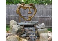 Arte al aire libre de bronce del jardín de la altura del baile el 150cm del hombre y de la mujer