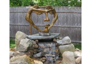 Arte exterior de bronze do jardim da altura da dança 150cm do homem e da mulher