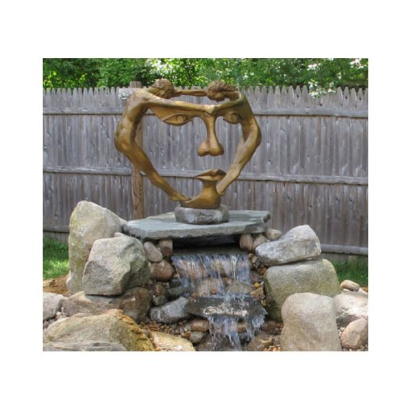 Искусство открытого сада бронзы высоты танцев 150cm человека и женщины