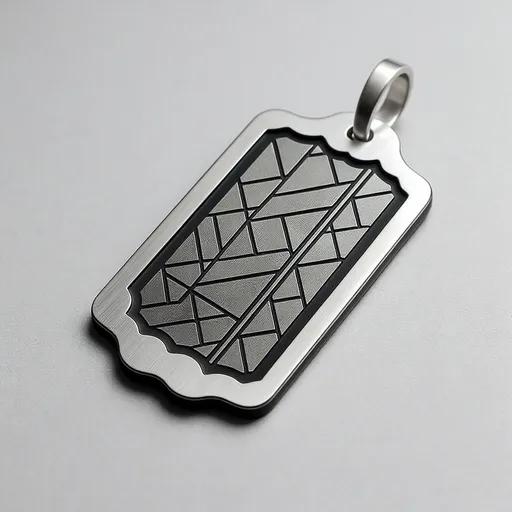 Bespoke Intricate Patterned Stainless Steel Men's Pendant