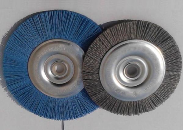 0.8 Mm Bristle Dia Abrasive Wheel Brush / Nylon Sanding Brush For Light Deburring