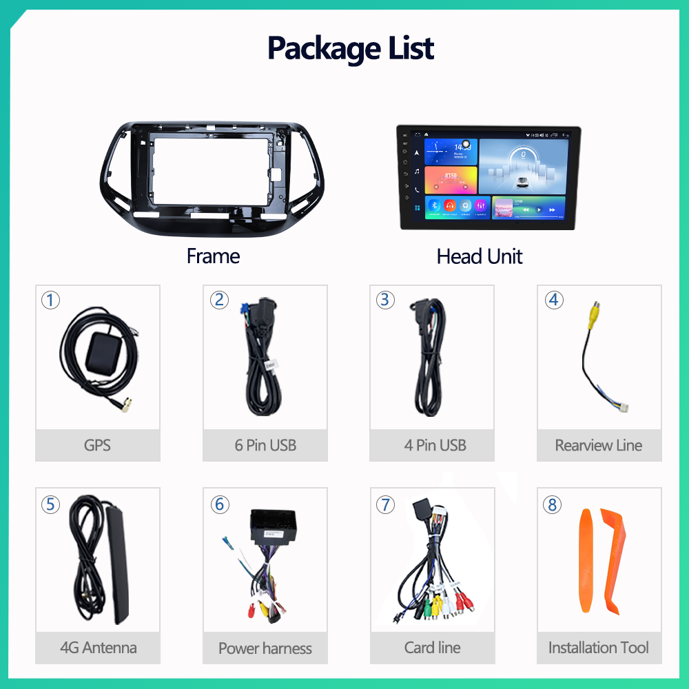 2017 Compass Head Unit 10 INCH Automotive Head Unit
