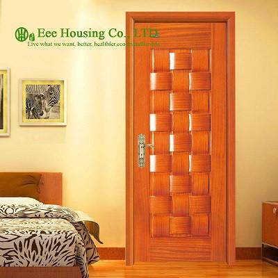 Wood Interior Hotel Room Door, Sound proof timber Front Swing Door, Modern exterior door