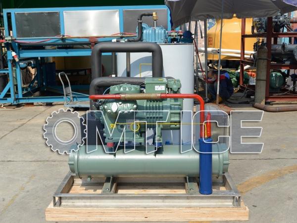 5ton Saltwater Flake Ice Machine Automaticlly Water Cooliing For Fishing Boats